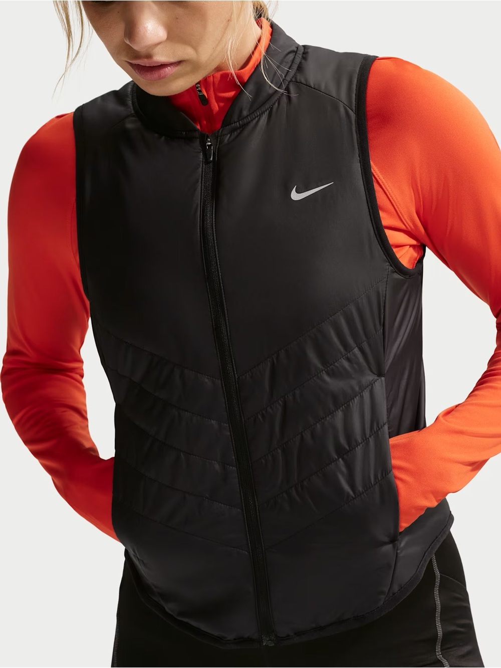 Nike Tempo Running Water Repellent Zip Up Vest Pockets size XS
